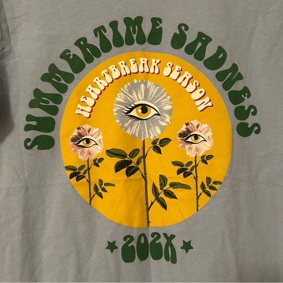 PacSun Light Blue Tee with Green Graphic - Picture 4 of 5